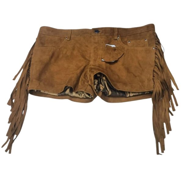 Brown Suede Shorts For Ladies 1