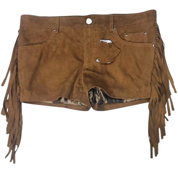 Brown Suede Shorts For Ladies