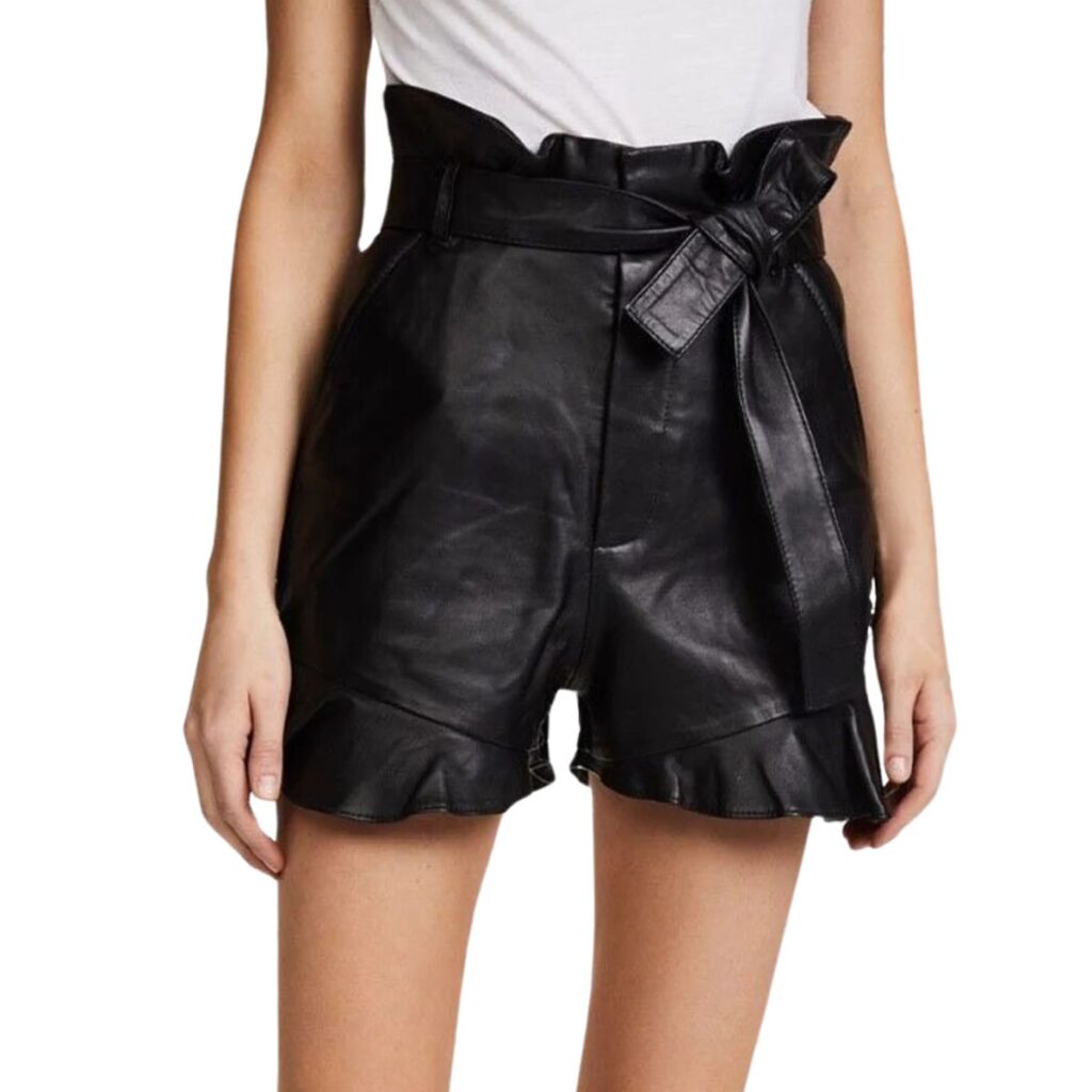 Designers Classy Women Leather Shorts