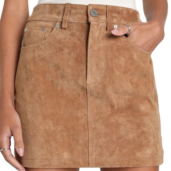 Downtown Trend brown leather skirt