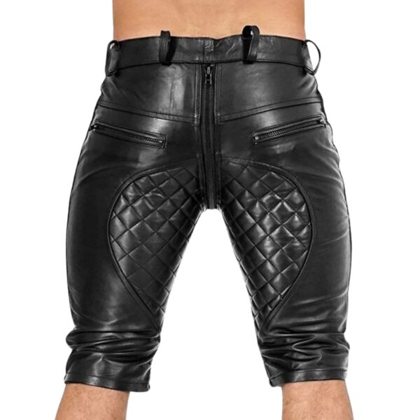 Leather Shorts Quilted for men