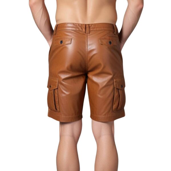 Leather brown Cargo Short