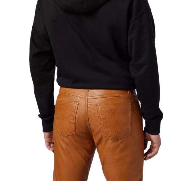 franklin mens brown leather pants