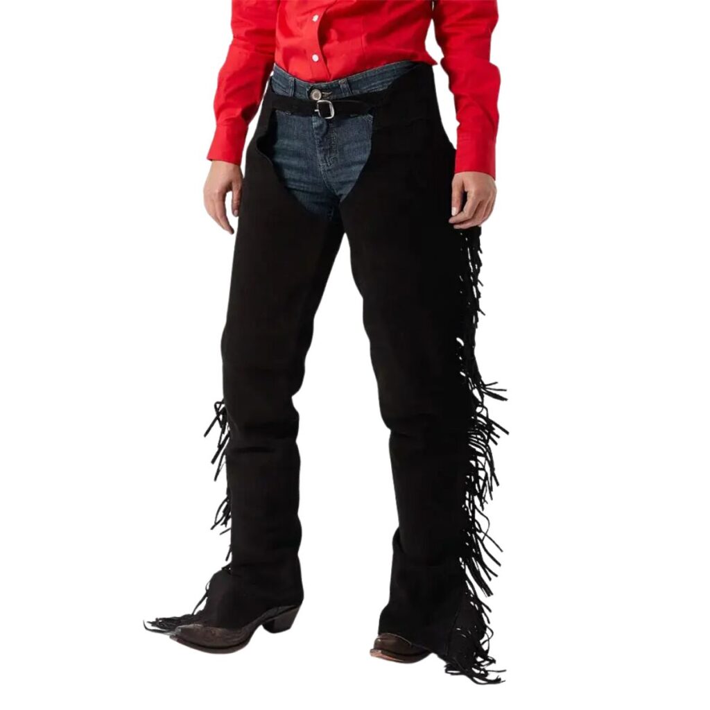 fringe leather chaps