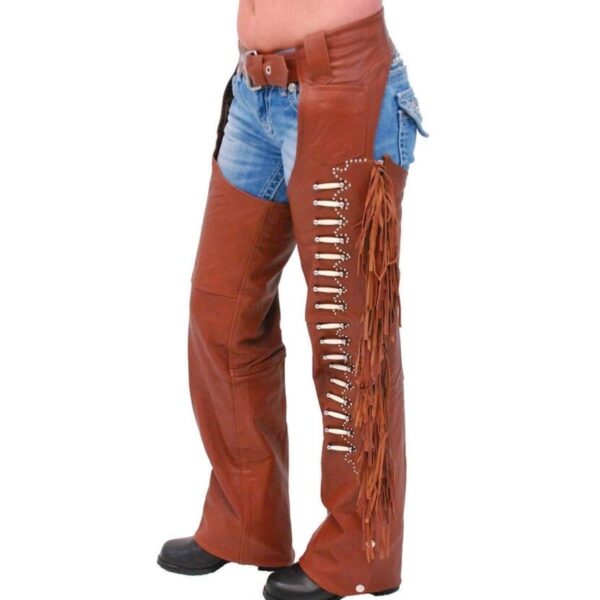 leather chaps with fringe